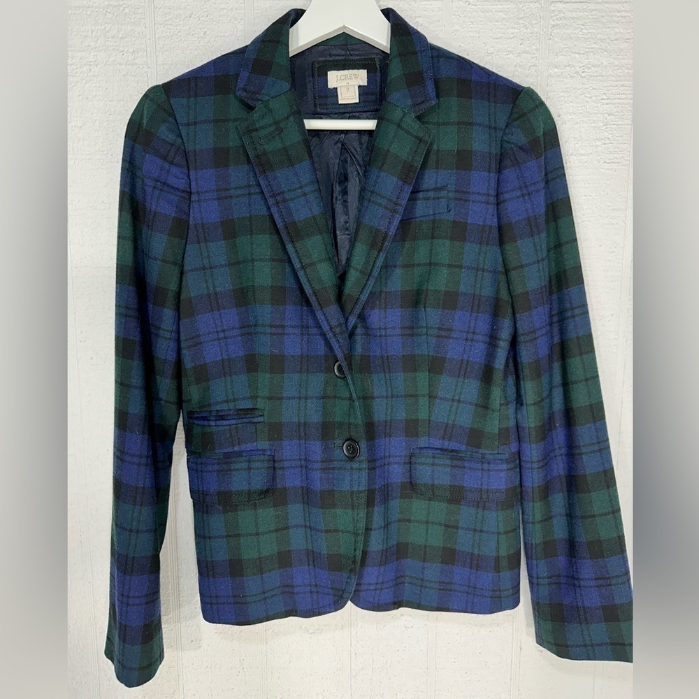J. Crew plaid schoolboy blazer size 2